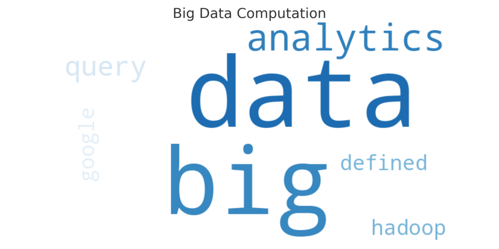 big data computation